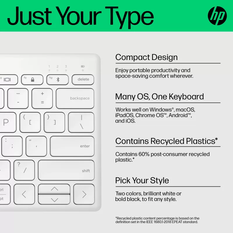 HP 350 Kompakte Multi-Device Bluetooth-Tastatur