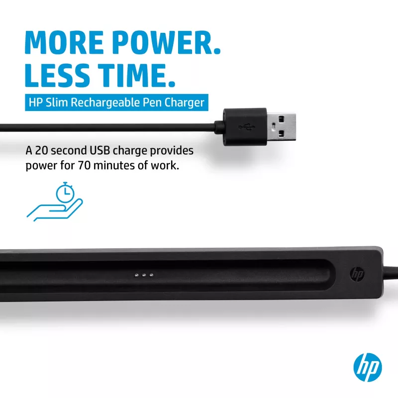 HP schlank Rechargeable Pen Ladegerät, Innenbereich, USB, 0,15 m, Schwarz