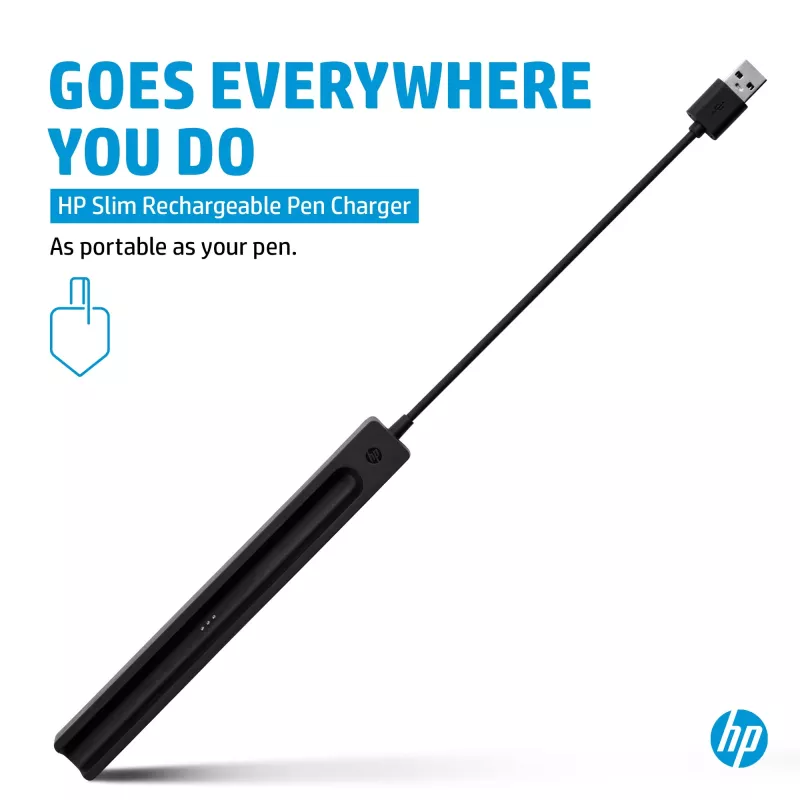 HP schlank Rechargeable Pen Ladegerät, Innenbereich, USB, 0,15 m, Schwarz