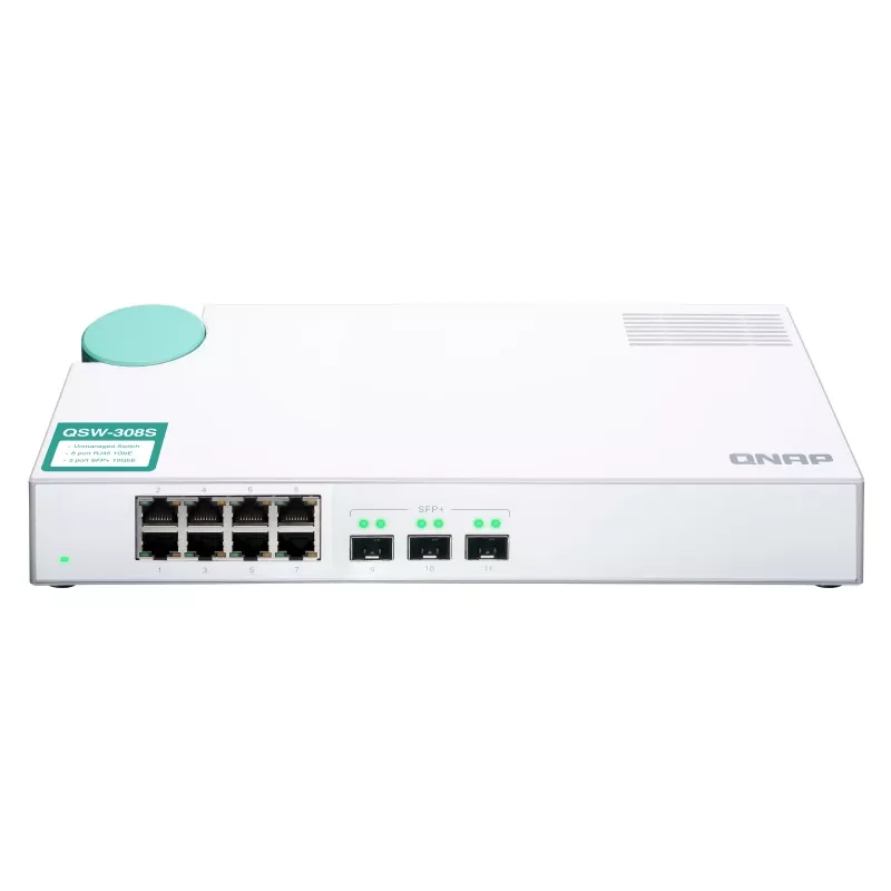 QNAP QSW-308S Netzwerk-Switch Unmanaged Gigabit Ethernet (10/100/1000) Weiß