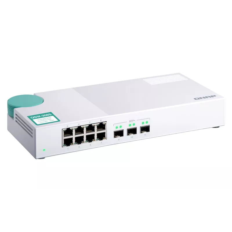 QNAP QSW-308S Netzwerk-Switch Unmanaged Gigabit Ethernet (10/100/1000) Weiß