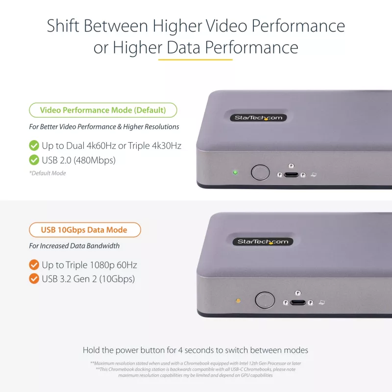 StarTech.com DK31C3MNCRUE Laptop-Dock/Port-Replikator Kabelgebunden USB 3.2 Gen 2 (3.1 Gen 2) Typ C