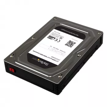 StarTech.com 2,5 inch auf 3,5 inch SATA Aluminium Festplattenadaptergehäuse mit SSD-/HDD-Höhe bis 12,5 mm