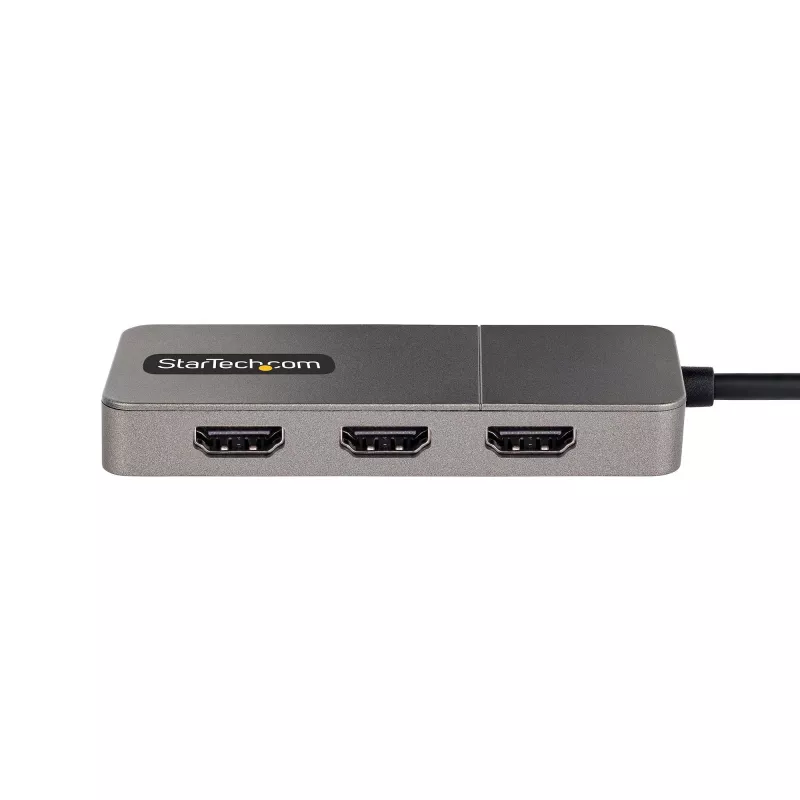 StarTech.com 3-Port USB-C MST Hub – USB Typ-C auf 3x HDMI Multi-Monitor-Adapter für Laptop – Triple HDMI bis zu 4K 60Hz mit DP 1.4 Alt Mode & DSC – HDR – 30 cm Kabel – nur Windows