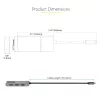 StarTech.com 3-Port USB-C MST Hub – USB Typ-C auf 3x HDMI Multi-Monitor-Adapter für Laptop – Triple HDMI bis zu 4K 60Hz mit DP 1.4 Alt Mode & DSC – HDR – 30 cm Kabel – nur Windows
