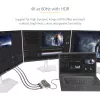 StarTech.com 3-Port USB-C MST Hub – USB Typ-C auf 3x HDMI Multi-Monitor-Adapter für Laptop – Triple HDMI bis zu 4K 60Hz mit DP 1.4 Alt Mode & DSC – HDR – 30 cm Kabel – nur Windows
