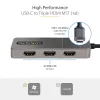 StarTech.com 3-Port USB-C MST Hub – USB Typ-C auf 3x HDMI Multi-Monitor-Adapter für Laptop – Triple HDMI bis zu 4K 60Hz mit DP 1.4 Alt Mode & DSC – HDR – 30 cm Kabel – nur Windows