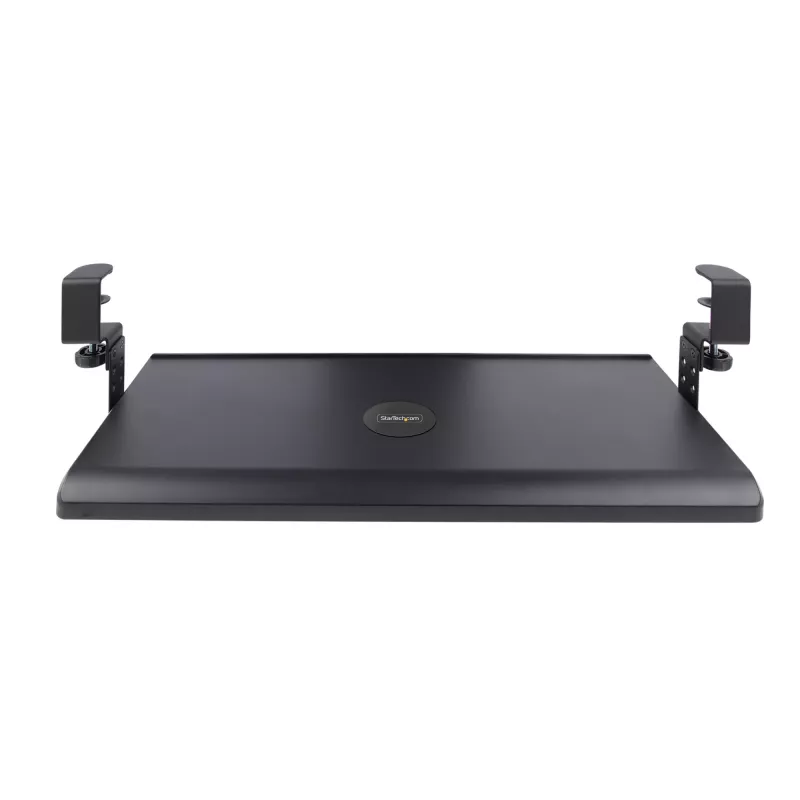 StarTech.com Untertisch-Tastaturablage, anklemmbare ergonomische Tastaturhalterung, bis zu 12 kg, ausziehbare Tastatur- und Mausablage mit C-Klemmen, höhenverstellbare Tastaturablage (100/120/140 mm)