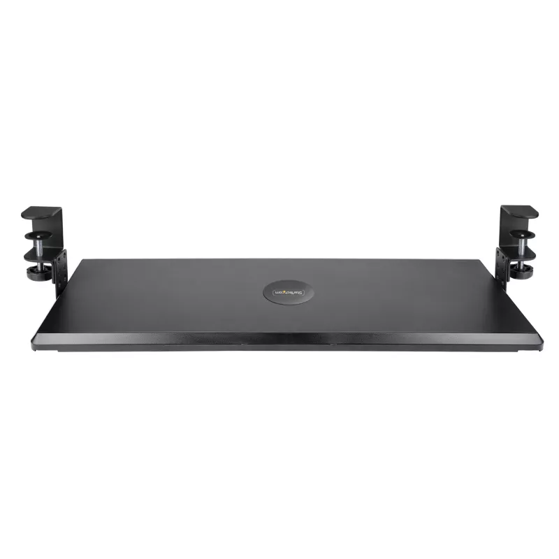 StarTech.com Untertisch-Tastaturablage, anklemmbare ergonomische Tastaturhalterung, bis zu 12 kg, ausziehbare Tastatur- und Mausablage mit C-Klemmen, höhenverstellbare Tastaturablage (100/120/140 mm)