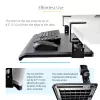 StarTech.com Untertisch-Tastaturablage, anklemmbare ergonomische Tastaturhalterung, bis zu 12 kg, ausziehbare Tastatur- und Mausablage mit C-Klemmen, höhenverstellbare Tastaturablage (100/120/140 mm)