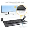 StarTech.com Untertisch-Tastaturablage, anklemmbare ergonomische Tastaturhalterung, bis zu 12 kg, ausziehbare Tastatur- und Mausablage mit C-Klemmen, höhenverstellbare Tastaturablage (100/120/140 mm)