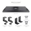 StarTech.com Untertisch-Tastaturablage, anklemmbare ergonomische Tastaturhalterung, bis zu 12 kg, ausziehbare Tastatur- und Mausablage mit C-Klemmen, höhenverstellbare Tastaturablage (100/120/140 mm)