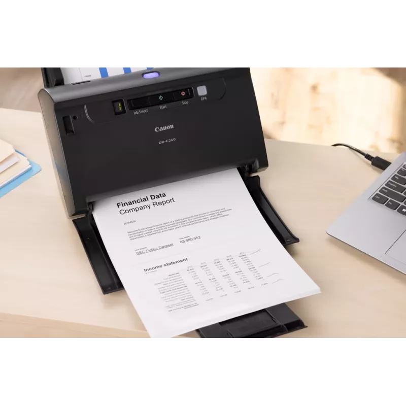 Canon imageFORMULA DR-C240 Duplex Desktop-Dokumentenscanner, 216 x 3000 mm, 600 x 600 DPI, 24 Bit, 24 Bit, 45 ppm, 30 ppm