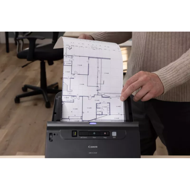 Canon imageFORMULA DR-C240 Duplex Desktop-Dokumentenscanner, 216 x 3000 mm, 600 x 600 DPI, 24 Bit, 24 Bit, 45 ppm, 30 ppm