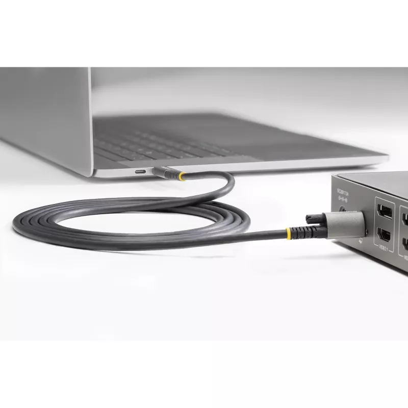 StarTech.com 1 m Top-Schraubverriegelungs-USB-C-Kabel 10 Gbit/s – USB 3.1/3.2 Gen 2 Typ-C-Kabel – 100 W (5 A) Power-Delivery-Ladung, DP-Alt-Modus – Einzelschraubverriegelung, USB-C-Kabel zum Laden/Synchronisieren