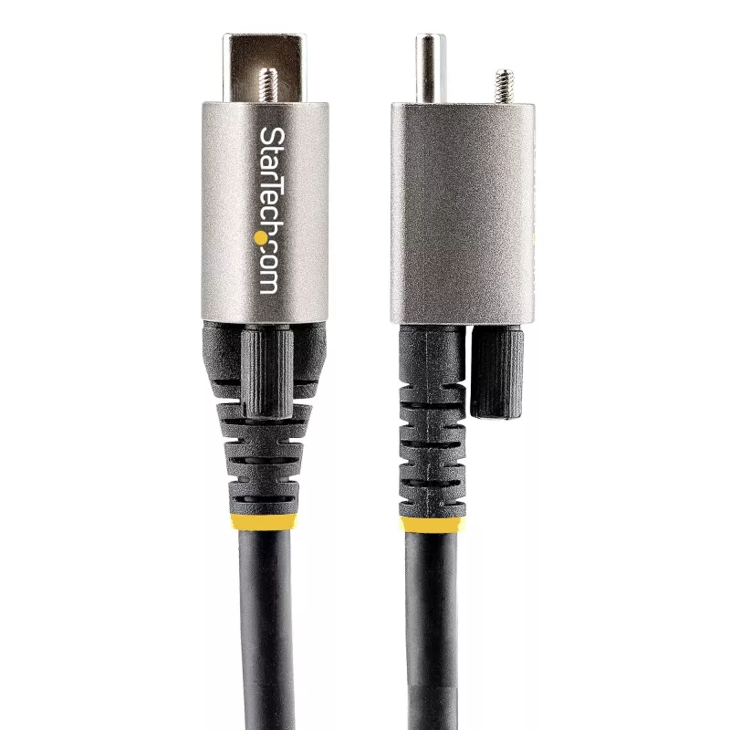 StarTech.com 1 m Top-Schraubverriegelungs-USB-C-Kabel 10 Gbit/s – USB 3.1/3.2 Gen 2 Typ-C-Kabel – 100 W (5 A) Power-Delivery-Ladung, DP-Alt-Modus – Einzelschraubverriegelung, USB-C-Kabel zum Laden/Synchronisieren