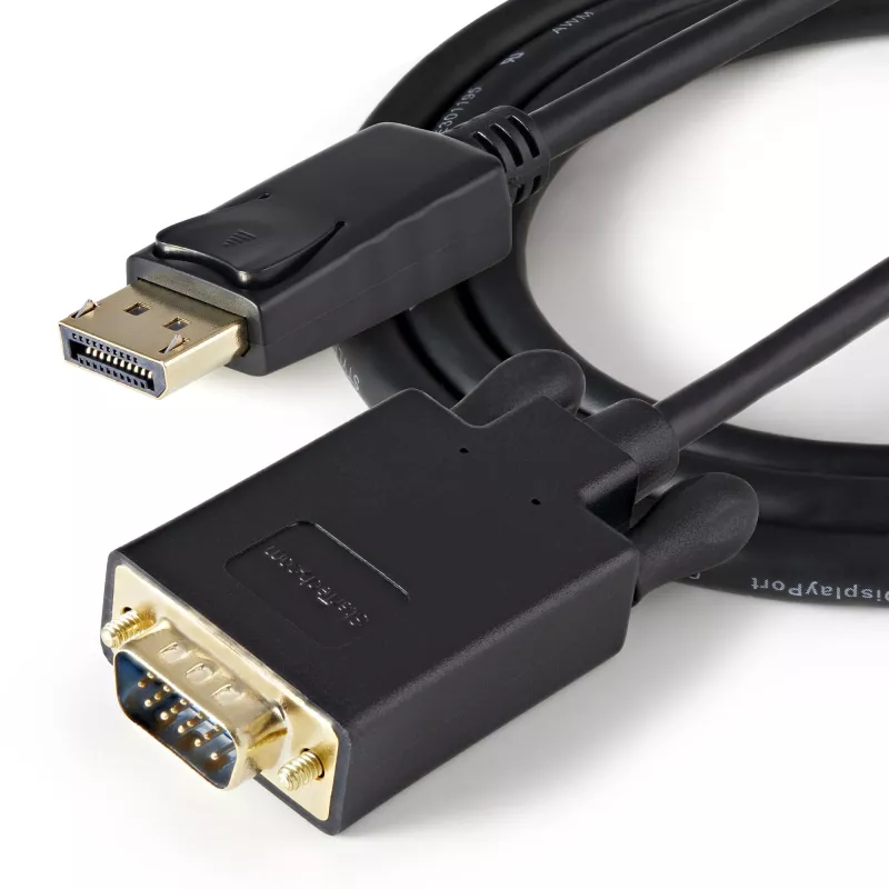 StarTech.com 0,9m (3ft) DisplayPort zu VGA Kabel - Aktives DisplayPort zu VGA Adapterkabel - 1080p Video - DP zu VGA Monitorkabel - DP 1.2 zu VGA Konverter - Verrastender DP Stecker