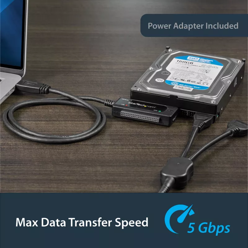 StarTech.com SATA-auf-USB-Kabel – USB 3.1 (10 Gbit/s) – UASP, Schwarz, Aktivität, Betrieb, CE, FCC, ASMedia – ASM1351, 12 V, 0 – 60 °C