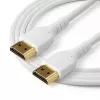 StarTech.com 3ft (1m) schlank HDMI 2.0-Kabel, Flexibles Premium-zertifiziertes HDMI-Kabel mit Ethernet, UHD 4K 60Hz HDR10, Robustes Aramidgewebe-Design mit TPE-Mantel, Weiß