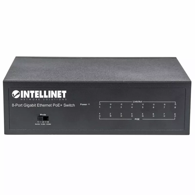 Managed Switch Intellinet 8-Port Gigabit Ethernet PoE+