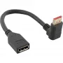 InLine DisplayPort 1.4 Adapterkabel M/F, 8K4K, nach oben abgewinkelt, schwarz/gold