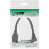InLine DisplayPort 1.4 Adapterkabel M/F, 8K4K, nach oben abgewinkelt, schwarz/gold