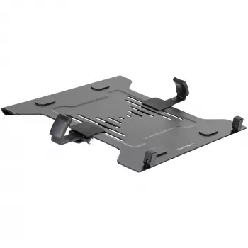 StarTech.com VESA-Laptoptablett – Verstellbares Laptoptablett für Monitorarme, sichert Notebooks (4,5 kg / 9,9 lb) – 75x75 & 100x100 VESA-Montagelöcher – Belüftet – Für Monitor-Tischhalterungen/Ständer