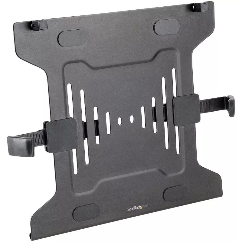 StarTech.com VESA-Laptoptablett – Verstellbares Laptoptablett für Monitorarme, sichert Notebooks (4,5 kg / 9,9 lb) – 75x75 & 100x100 VESA-Montagelöcher – Belüftet – Für Monitor-Tischhalterungen/Ständer