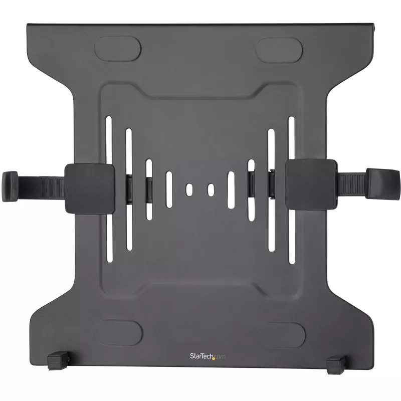 StarTech.com VESA-Laptoptablett – Verstellbares Laptoptablett für Monitorarme, sichert Notebooks (4,5 kg / 9,9 lb) – 75x75 & 100x100 VESA-Montagelöcher – Belüftet – Für Monitor-Tischhalterungen/Ständer