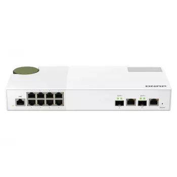 QNAP QSW-M2108-2C Netzwerk-Switch Managed L2 2.5G Ethernet (100/1000/2500) Grau, Weiß