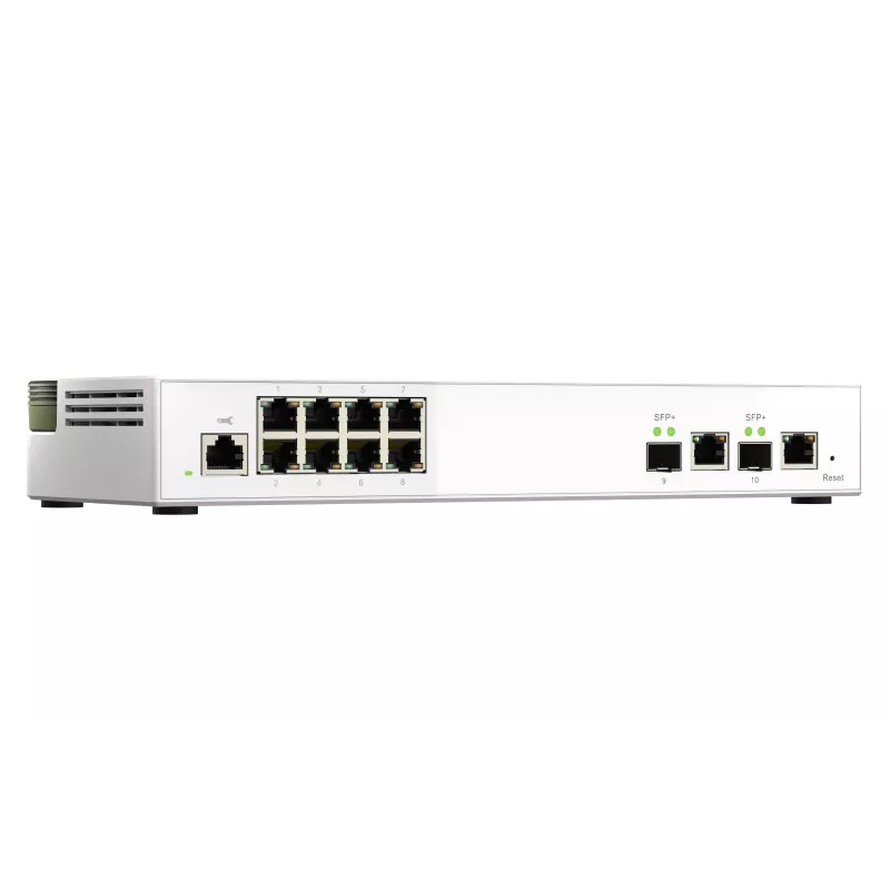 QNAP QSW-M2108-2C Netzwerk-Switch Managed L2 2.5G Ethernet (100/1000/2500) Grau, Weiß