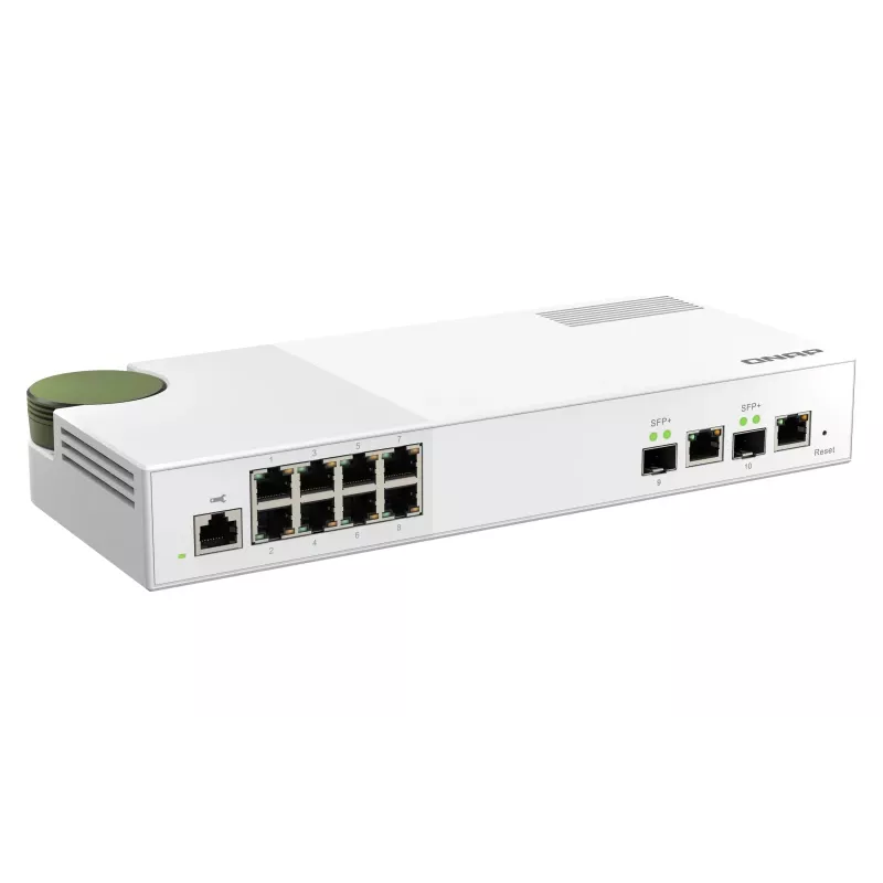 QNAP QSW-M2108-2C Netzwerk-Switch Managed L2 2.5G Ethernet (100/1000/2500) Grau, Weiß
