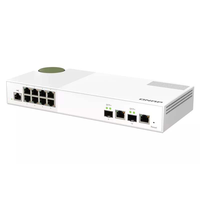 QNAP QSW-M2108-2C Netzwerk-Switch Managed L2 2.5G Ethernet (100/1000/2500) Grau, Weiß