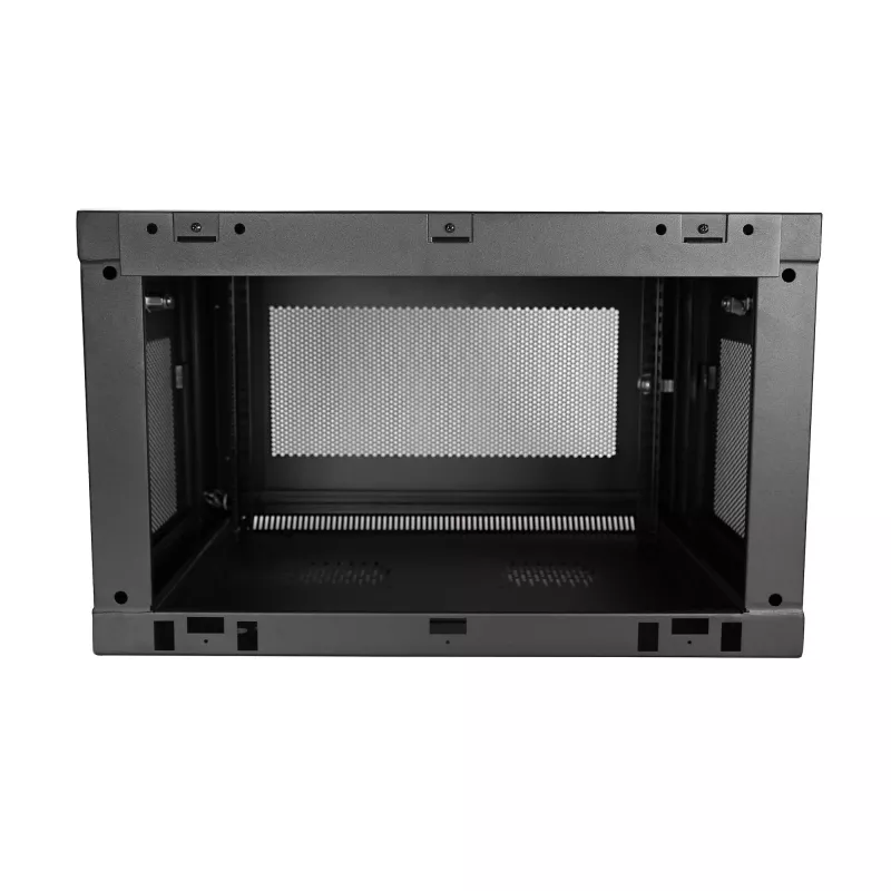 StarTech.com 2-Pfosten 6HE Wandmontage-Netzwerkschrank mit 1HE Fachboden, 19 Zoll wandmontiertes Serverrack für Daten-/Netzwerk-/AV-/Elektronik-/Computerausrüstung, kleines belüftetes Rackgehäuse