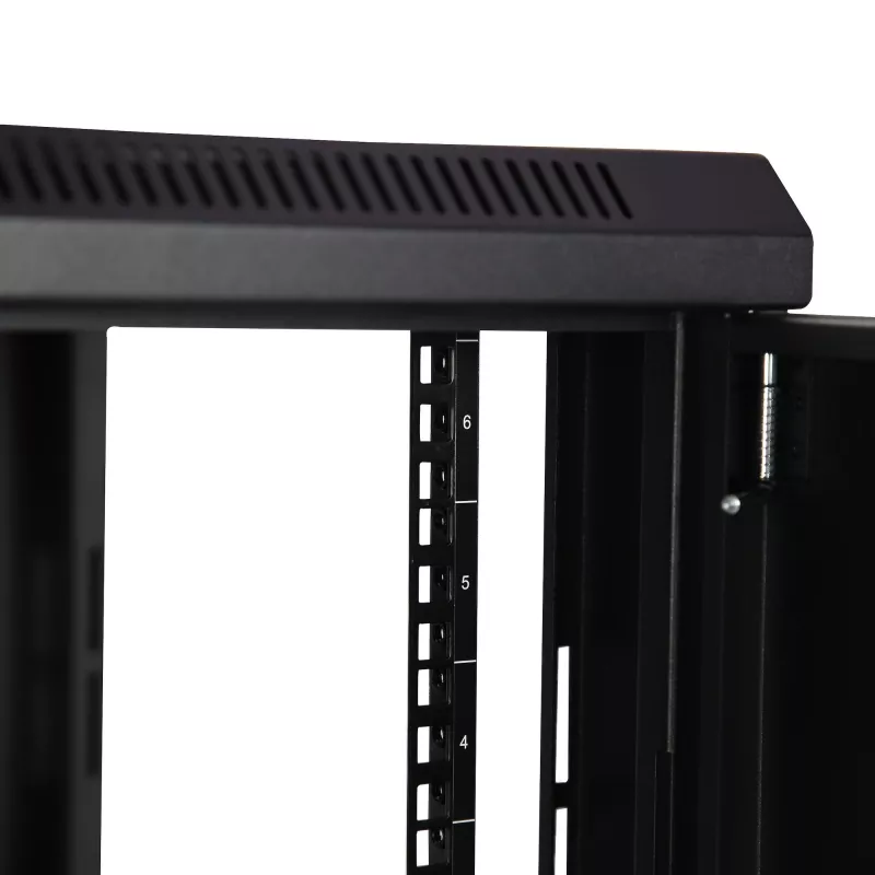 StarTech.com 2-Pfosten 6HE Wandmontage-Netzwerkschrank mit 1HE Fachboden, 19 Zoll wandmontiertes Serverrack für Daten-/Netzwerk-/AV-/Elektronik-/Computerausrüstung, kleines belüftetes Rackgehäuse