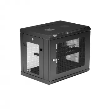 StarTech.com 2-Pfosten 9U Wandmontage-Netzwerkschrank mit 1U-Ablage, 19 Zoll wandmontiertes Server-Rack für Daten-/Netzwerk-/AV-/Elektronik-/Computergeräte, kleines belüftetes Rack-Gehäuse
