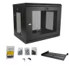 StarTech.com 2-Pfosten 9U Wandmontage-Netzwerkschrank mit 1U-Ablage, 19 Zoll wandmontiertes Server-Rack für Daten-/Netzwerk-/AV-/Elektronik-/Computergeräte, kleines belüftetes Rack-Gehäuse