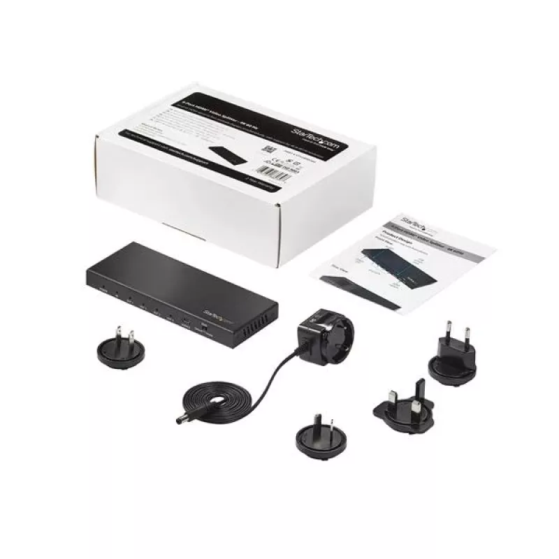 StarTech.com 4-Port HDMI-Splitter – 4K 60 Hz, HDMI, 4x HDMI, 3840 x 2160 Pixel, Schwarz, 4K Ultra HD, 60 Hz