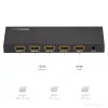 StarTech.com 4-Port HDMI-Splitter – 4K 60 Hz, HDMI, 4x HDMI, 3840 x 2160 Pixel, Schwarz, 4K Ultra HD, 60 Hz