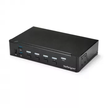StarTech.com 4-Port HDMI KVM Switch - USB 3.0 - 1080p, 1920 x 1080 Pixel, Rackmontage, Schwarz