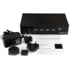StarTech.com 4-Port HDMI KVM Switch - USB 3.0 - 1080p, 1920 x 1080 Pixel, Rackmontage, Schwarz