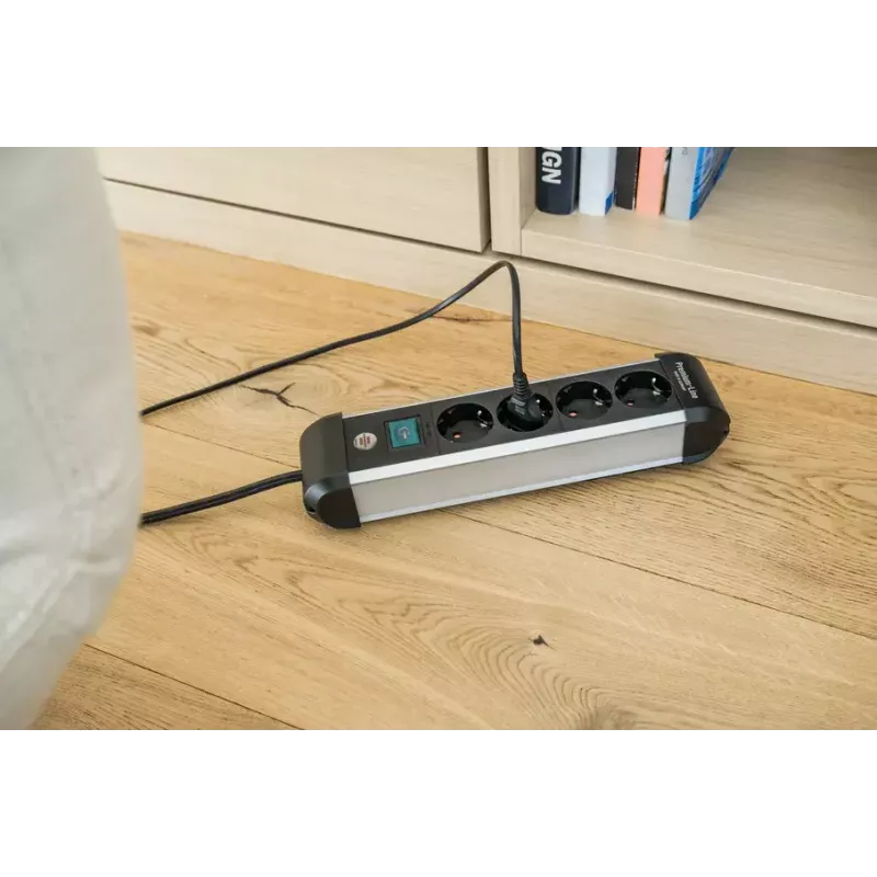 Power Extension Brennenstuhl 1391030400 1,8 m 4 AC Outlets Indoor Schwarz Silber