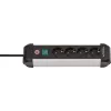 Power Extension Brennenstuhl 1391030400 1,8 m 4 AC Outlets Indoor Schwarz Silber