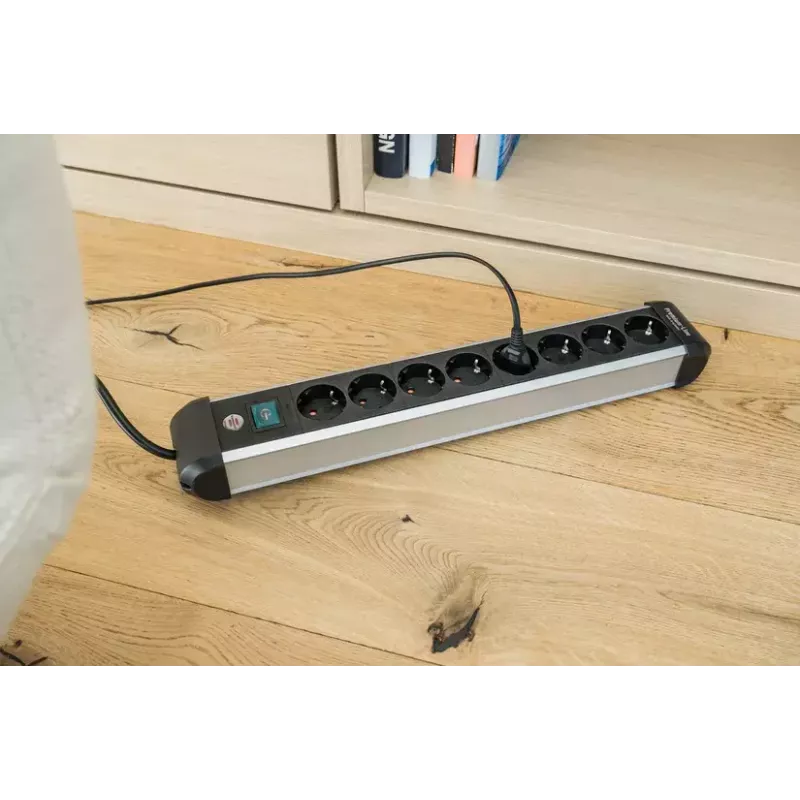Power Extension Brennenstuhl 1391030800 3m 8 AC Outlets Indoor Schwarz Silver