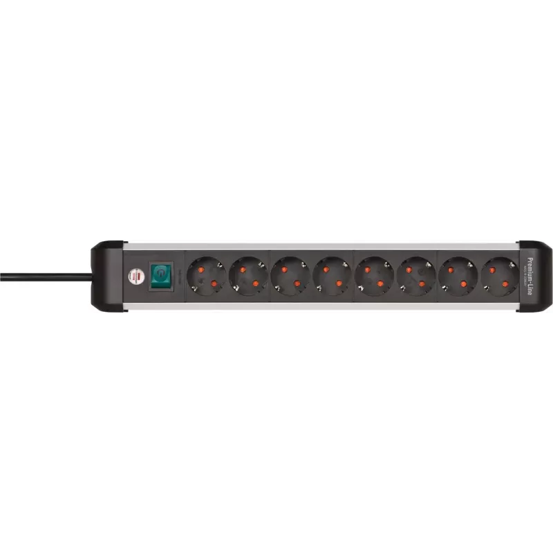 Power Extension Brennenstuhl 1391030800 3m 8 AC Outlets Indoor Schwarz Silver