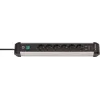 Power Extension Brennenstuhl 1391030610 3m 6 AC Outlets Indoor Schwarz Silver