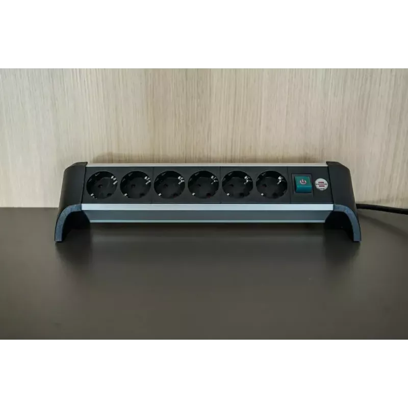 Power Extension Brennenstuhl 1391040600 3m 6 AC Outlets Indoor Schwarz Silver