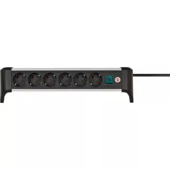 Power Extension Brennenstuhl 1391040600 3m 6 AC Outlets Indoor Schwarz Silver