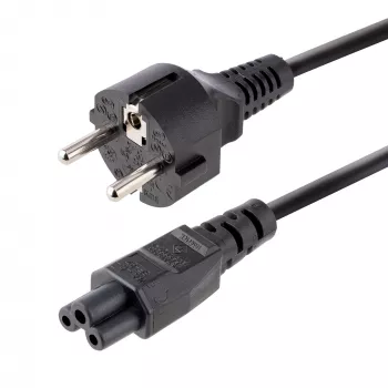 StarTech.com 3m Laptop-Netzkabel, EU Schuko auf C5, 2,5A 250V, 18AWG, Notebook-/Laptop-Ersatznetzkabel, Netzteilkabel, Laptop-Ladekabel, Kleeblatt-/Mickey-Maus-Netzkabel