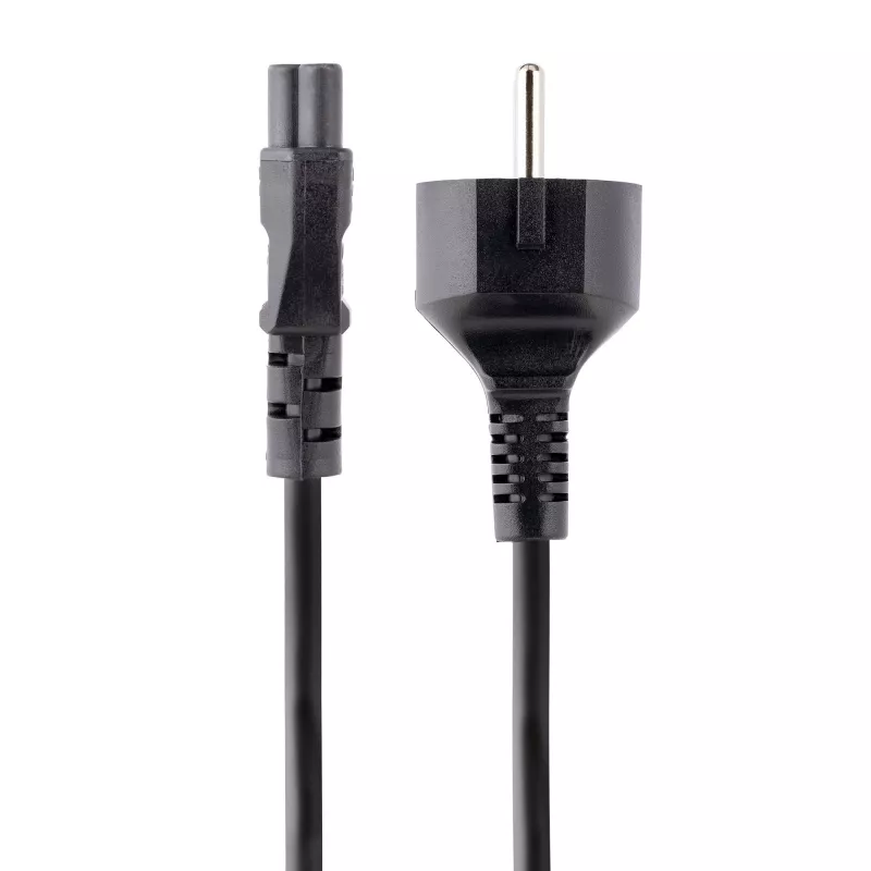 StarTech.com 3m Laptop-Netzkabel, EU Schuko auf C5, 2,5A 250V, 18AWG, Notebook-/Laptop-Ersatznetzkabel, Netzteilkabel, Laptop-Ladekabel, Kleeblatt-/Mickey-Maus-Netzkabel